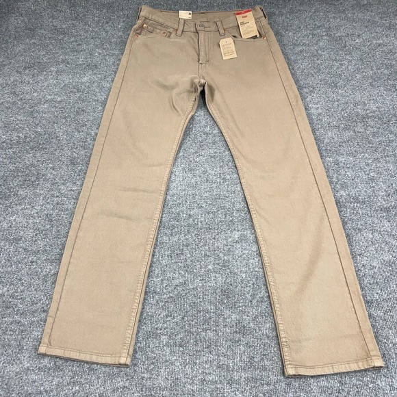 Levi's Other - Levis 505 Jeans Mens 30x32 Khaki Tan Denim Regular Straight 5-Pocket Pants NEW